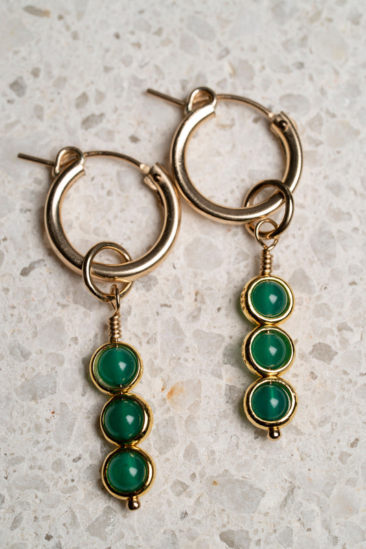 Jade Trio Dangle Earrings