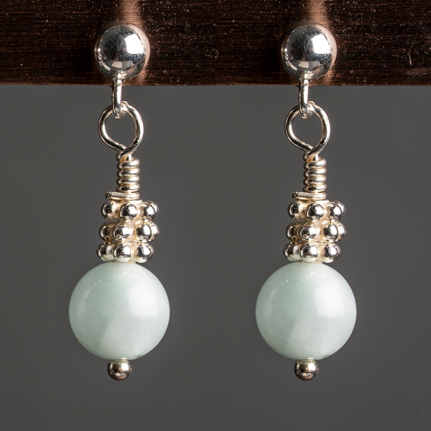 Green Angelite Alma Dangle Earrings