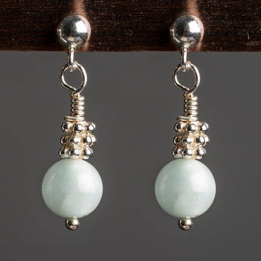 Green Angelite Alma Dangle Earrings