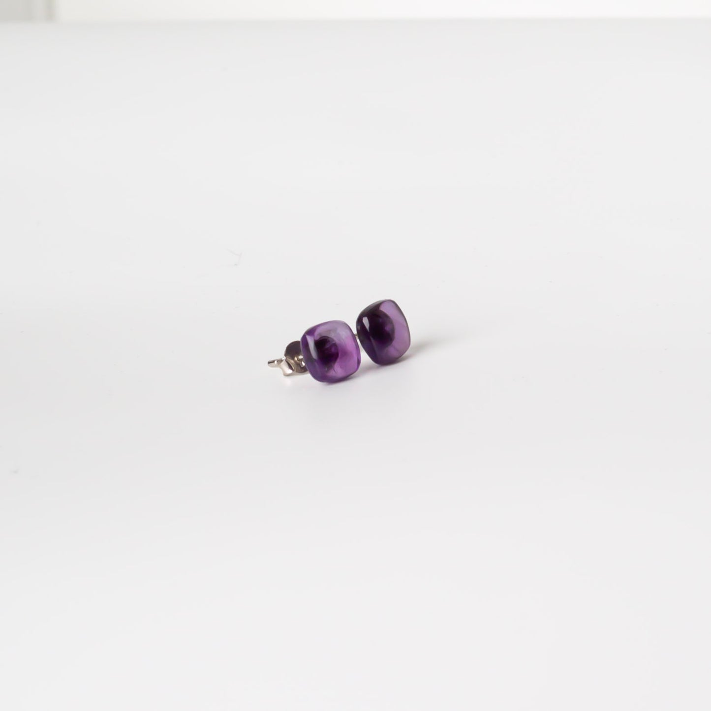 Square Gemstone Studs